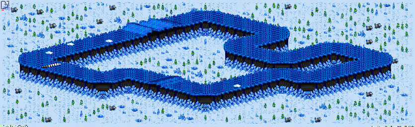 Thumbnail for a map of Nho - Divisions B & A Track 4 for the SNES game Rock N' Roll Racing.