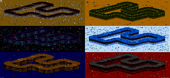 Thumbnail for a map of Vs. Mode Track 20 for the SNES game Rock N' Roll Racing.