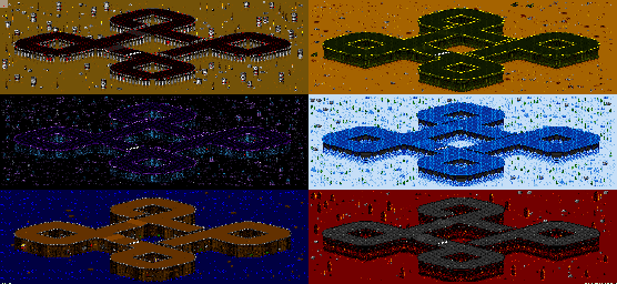 Thumbnail for a map of Vs. Mode Track 24 for the SNES game Rock N' Roll Racing.