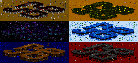 Thumbnail for a map of Vs. Mode Track 30 for the SNES game Rock N' Roll Racing.