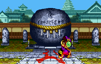Thumbnail for a map of Nagasaki, Japan (1) (Amakusa) (Animated) for the SNES game Samurai Shodown.
