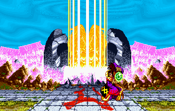 Thumbnail for a map of Nagasaki, Japan (2) (Amakusa) (Animated) for the SNES game Samurai Shodown.