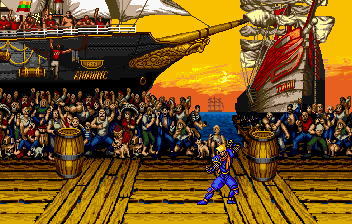Thumbnail for a map of San Francisco, U.S.A. (Galford) (Animated) for the SNES game Samurai Shodown.