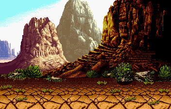 Thumbnail for a map of Texas, U.S.A. for the SNES game Samurai Shodown.