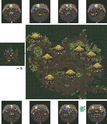 Thumbnail for a map of Prehistoria Fire Eyes' Village for the SNES game Secret Of Evermore.
