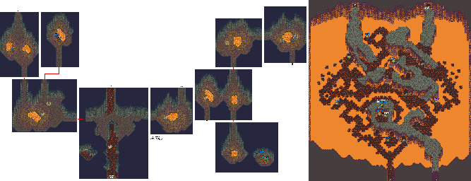Thumbnail for a map of Prehistoria Volcano - Core for the SNES game Secret Of Evermore.