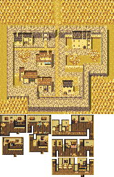 Thumbnail for a map of Gold City for the SNES game Secret Of Mana.