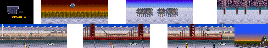 Thumbnail for a map of Stage 1 for the SNES game Sengoku Densyo.