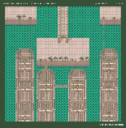 Thumbnail for a map of Persepolis Harbour for the SNES game Shinseiki Odysselya.