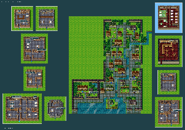 Thumbnail for a map of Port Of Endel for the SNES game Silva Saga II: The Legend Of Light And Darkness.