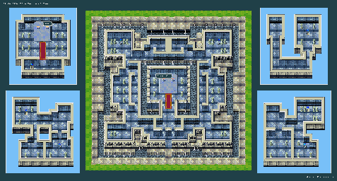 Thumbnail for a map of Temple Of Thor for the SNES game Silva Saga II: The Legend Of Light And Darkness.