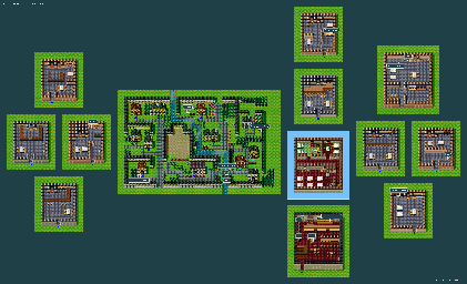 Thumbnail for a map of Town Of Altena for the SNES game Silva Saga II: The Legend Of Light And Darkness.