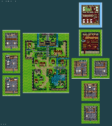 Thumbnail for a map of Town Of Toran for the SNES game Silva Saga II: The Legend Of Light And Darkness.
