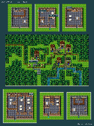 Thumbnail for a map of Village Of Memol for the SNES game Silva Saga II: The Legend Of Light And Darkness.
