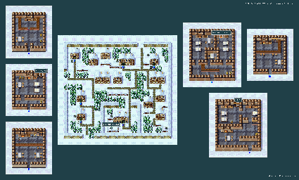 Thumbnail for a map of Village Of Noland for the SNES game Silva Saga II: The Legend Of Light And Darkness.