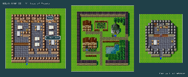 Thumbnail for a map of Village Of Phanto for the SNES game Silva Saga II: The Legend Of Light And Darkness.