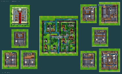 Thumbnail for a map of Village Of Roland for the SNES game Silva Saga II: The Legend Of Light And Darkness.