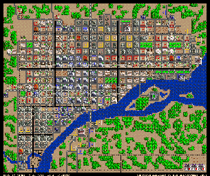 Thumbnail for a map of Scenario Detroit - Crime - 1972 (Animated) for the SNES game SimCity.