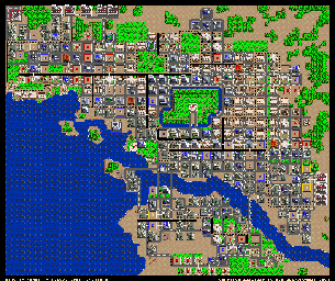 Thumbnail for a map of Scenario Tokyo - Monster Attack - 1961 (Animated) for the SNES game SimCity.