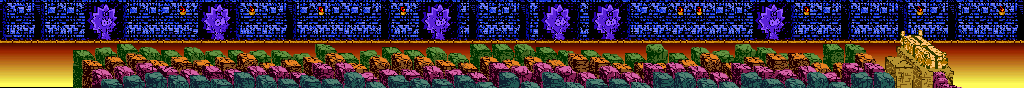 Thumbnail for a map of Temple Of Maggie 1 for the SNES game The Simpsons: Bart's Nightmare.