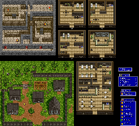 Thumbnail for a map of Oaks Village for the SNES game Slayers.