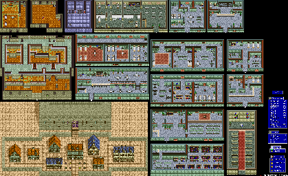 Thumbnail for a map of Tyrell City for the SNES game Slayers.