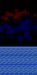 Thumbnail for a map of Fortuna & Corneria (Orbit) (Background) (Prototype: 1995-06-22) for the SNES game Star Fox 2.