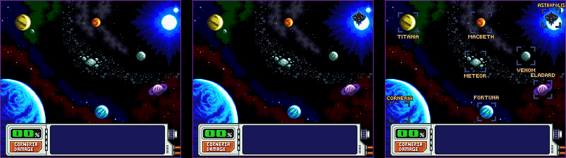 Thumbnail for a map of Lylat System (In-Game Map) (Prototype: 1995-06-22) for the SNES game Star Fox 2.