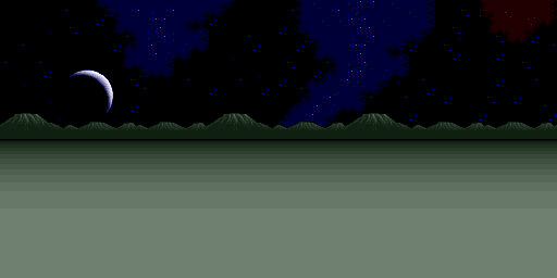 Thumbnail for a map of Meteor (Surface) (Background) (Prototype: 1995-06-22) for the SNES game Star Fox 2.