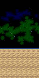 Thumbnail for a map of Titania (Orbit) (Background) (Prototype: 1995-06-22) for the SNES game Star Fox 2.