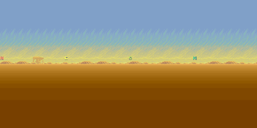 Thumbnail for a map of Titania (Surface) (Background) (Prototype: 1994-04-15) for the SNES game Star Fox 2.