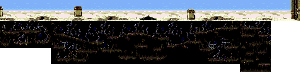 Thumbnail for a map of Desert Caves for the SNES game Stargate.