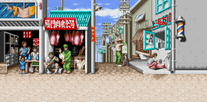 Thumbnail for a map of China (Chun Li) for the SNES game Street Fighter II: The World Warrior.
