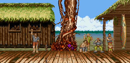 Thumbnail for a map of Brazil (Blanka) for the SNES game Street Fighter II Turbo: Hyper Fighting.
