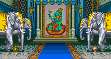 Thumbnail for a map of India (Dhalsim) for the SNES game Street Fighter II Turbo: Hyper Fighting.