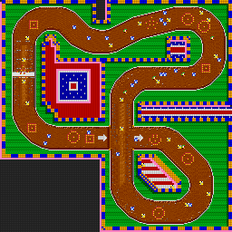 Thumbnail for a map of Race Biff 1 for the SNES game Street Racer.