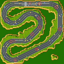 Thumbnail for a map of Race Raphael 1 for the SNES game Street Racer.