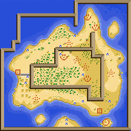 Thumbnail for a map of Race Surf 3 for the SNES game Street Racer.