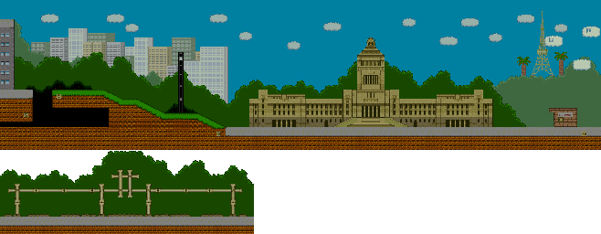 Thumbnail for a map of The Bad City for the SNES game Super Bonk.