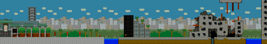 Thumbnail for a map of China Town for the SNES game Super Bonk.