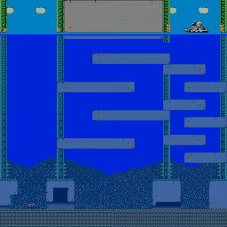 Thumbnail for a map of Jurassic Sea for the SNES game Super Bonk.
