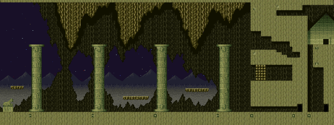 Thumbnail for a map of The Ruins for the SNES game Super Bonk.