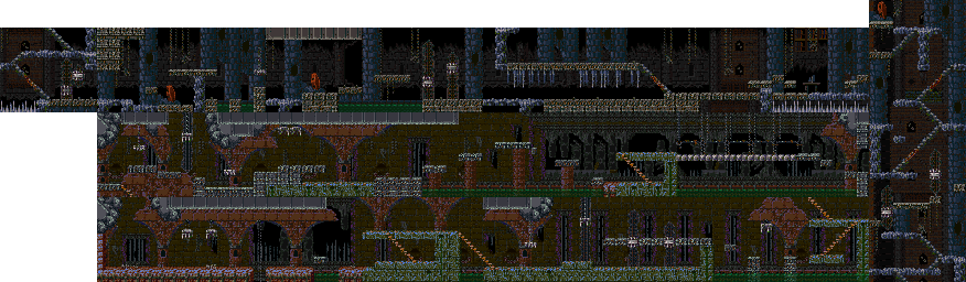 Thumbnail for a map of Stage 8 for the SNES game Super Castlevania IV.