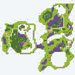 Thumbnail for a map of Cloud Land for the SNES game Super Chinese World 2: Uchuu Ichibuto Daikai.