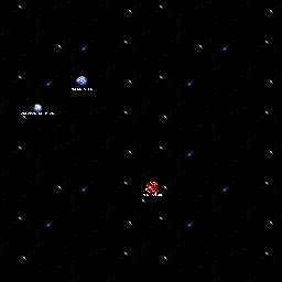 Thumbnail for a map of Galaxy 1: Mezaramu Nebula for the SNES game Super Chinese World 2: Uchuu Ichibuto Daikai.