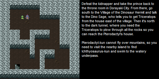 Thumbnail for a map of Dino World Kidnapper's Cave for the SNES game Super Chinese World 3.
