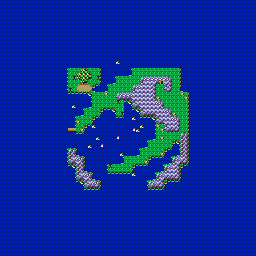 Thumbnail for a map of Hidden Dino World Island for the SNES game Super Chinese World 3.