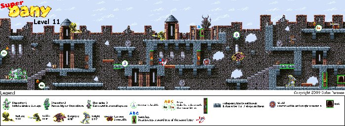 Thumbnail for a map of Level 11 for the SNES game Super Dany.