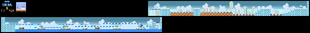 Thumbnail for a map of Super Mario Bros. 2 World 4-1 for the SNES game Super Mario All-Stars.