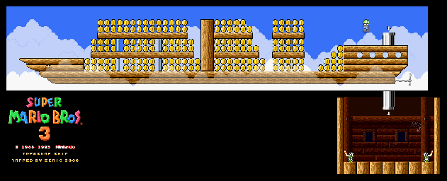 Thumbnail for a map of Super Mario Bros. 3 Treasure Ship for the SNES game Super Mario All-Stars.